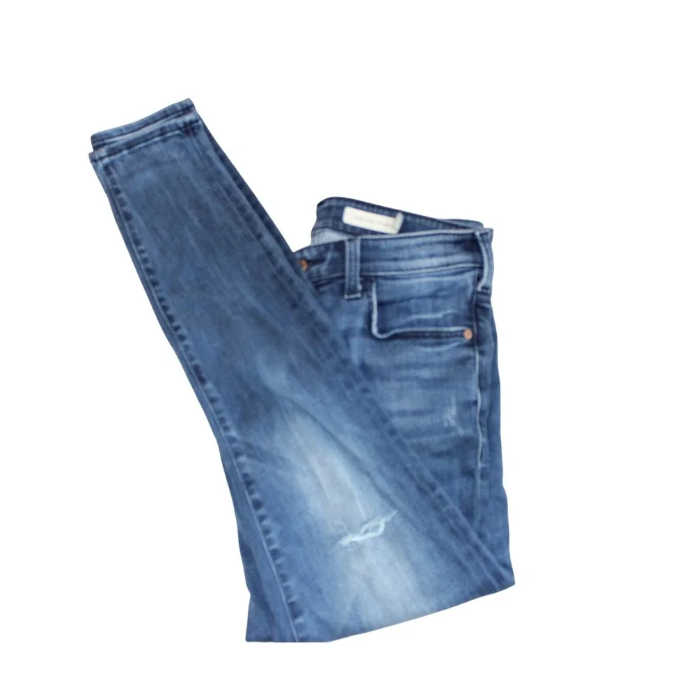 Pilcro and the Letterpress High Rise Skinny Jeans Womens 27 Blue Dark Wash